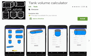 نرم‌افزار  Tank volume calculator