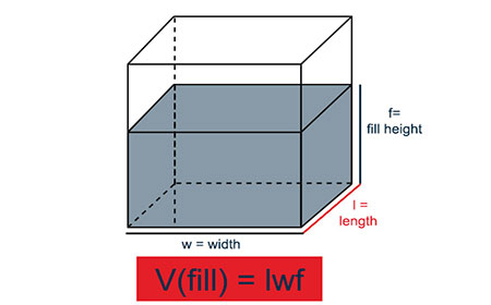 محاسبه حجم مخزن خوابیده