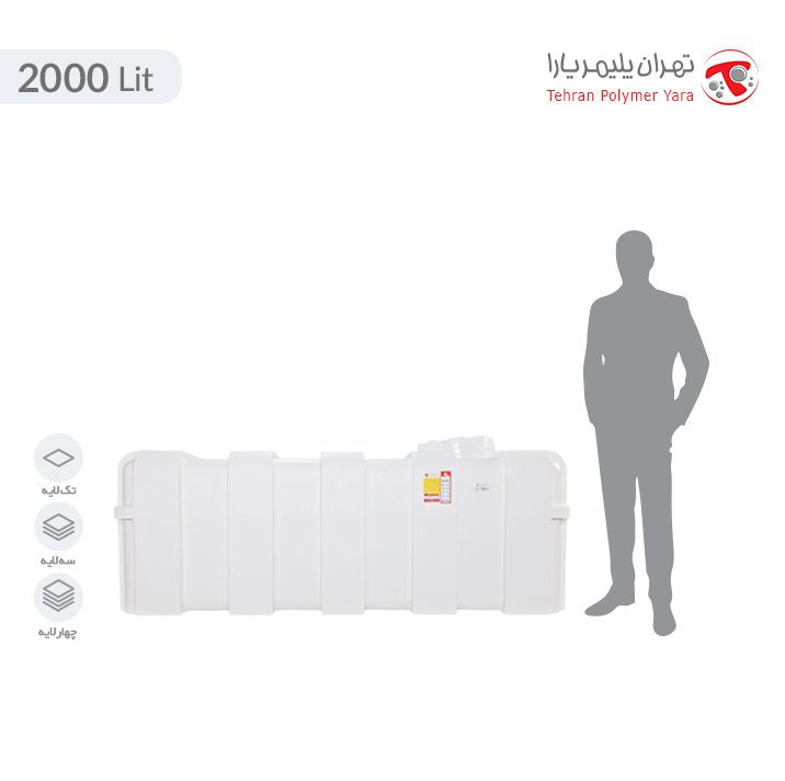 مخزن آب 2000 لیتری مکعبی تهران پلیمر یارا - البرزمخزن