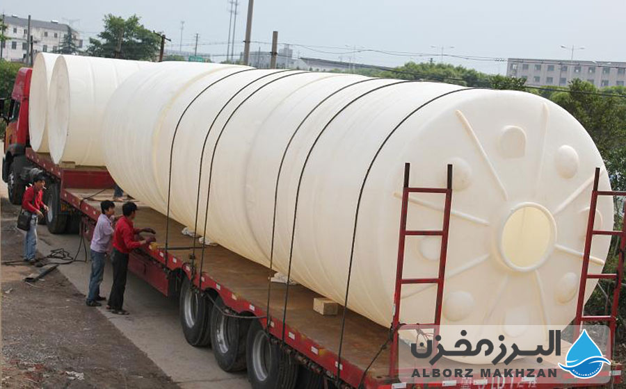 حمل مخزن بزرگ پلی اتیلن